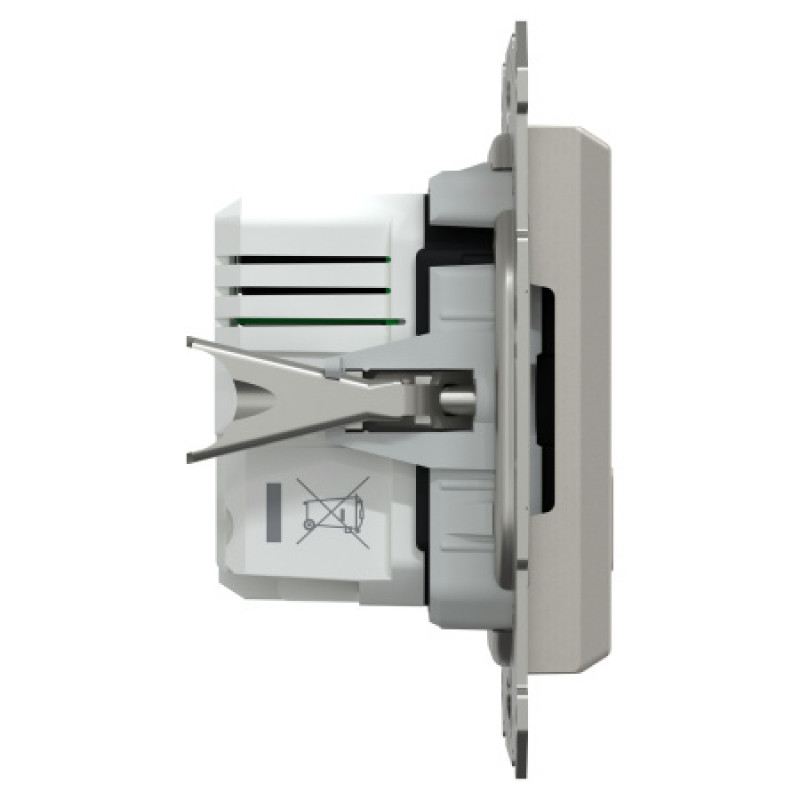 Usb розетка Schneider Asfora тип a+c 21Вт механизм с суппортом бронза EPH2700569