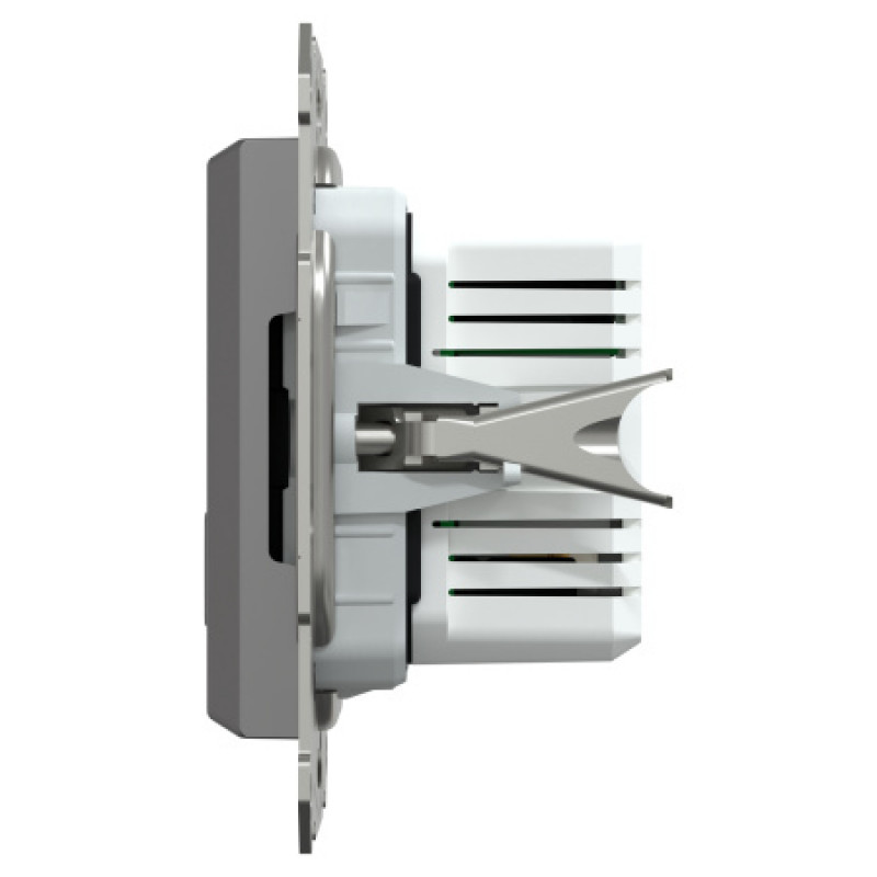 Usb розетка Schneider Asfora тип a+c 21Вт механизм с суппортом антрацит EPH2700571