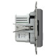 Usb розетка Schneider Asfora тип a+c 21Вт механизм с суппортом антрацит EPH2700571