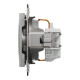 Розетка Schneider Asfora с заземлением алюминий EPH2900161