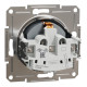 Розетка Schneider Asfora с заземлением сталь EPH2900162