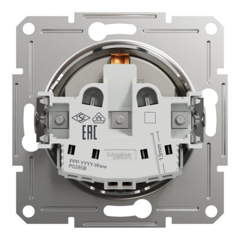 Розетка Schneider Asfora с заземлением бронза EPH2900169