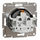 Розетка Schneider Asfora с заземлением антрацит EPH2900171