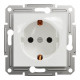Розетка Schneider Asfora с заземлением без рамки белая EPH2970121
