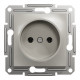 Розетка Schneider Asfora без заземления бронза EPH3000169