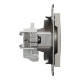 Розетка Schneider Asfora без заземления бронза EPH3000169