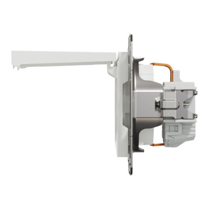 Розетка Schneider Asfora с заземлением и крышкой белая EPH3100121