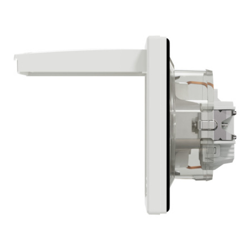 Розетка Schneider Asfora IP44 с заземлением, крышкой и шторками белая EPH3100321