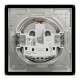 Розетка Schneider Asfora IP44 с заземлением, крышкой и шторками белая EPH3100321
