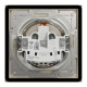 Розетка Schneider Asfora IP44 с заземлением, крышкой и шторками кремовая EPH3100323