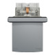 Розетка Schneider Asfora IP44 с заземлением, крышкой и шторками сталь EPH3100362