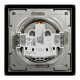 Розетка Schneider Asfora IP44 с заземлением, крышкой и шторками бронза EPH3100369