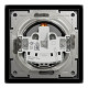 Розетка Schneider Asfora IP44 с заземлением, крышкой и шторками антрацит EPH3100371