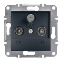 Розетка TV/R/Sat Schneider Asfora конечная антрацит EPH3500171