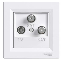 Розетка TV/Sat/Sat Schneider Asfora конечная белая EPH3600121