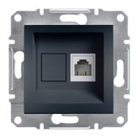 Розетка телефонная Schneider Asfora RJ11 4 контакта антрацит EPH4100171