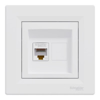 Розетка компьютерная Schneider Asfora RJ45 UTP кат.5е белая EPH4300121