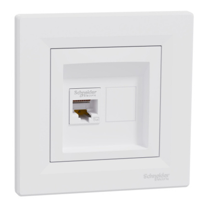 Розетка компьютерная Schneider Asfora RJ45 UTP кат5е белая EPH4300121