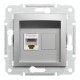 Розетка компьютерная Schneider Asfora RJ45 UTP кат5е алюминий EPH4300161
