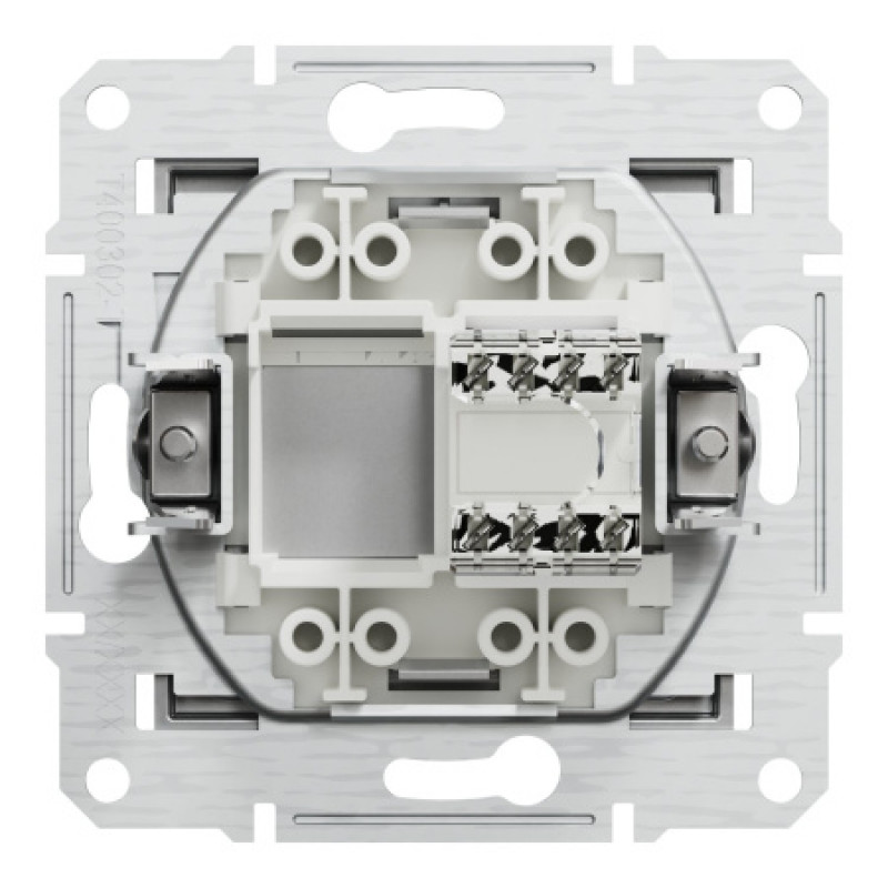 Розетка компьютерная Schneider Asfora RJ45 UTP кат5е алюминий EPH4300161