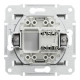 Розетка компьютерная Schneider Asfora RJ45 UTP кат5е алюминий EPH4300161