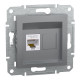 Розетка компьютерная Schneider Asfora RJ45 UTP кат5е сталь EPH4300162
