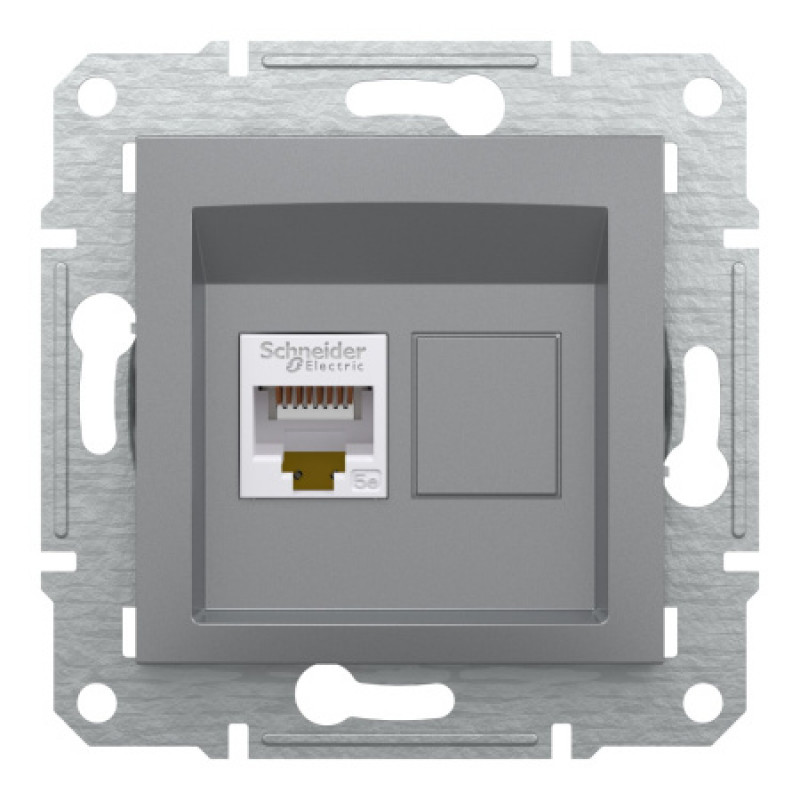 Розетка компьютерная Schneider Asfora RJ45 UTP кат5е сталь EPH4300162