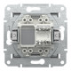 Розетка компьютерная Schneider Asfora RJ45 UTP кат5е сталь EPH4300162