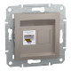 Розетка компьютерная Schneider Asfora RJ45 UTP кат5е бронза EPH4300169