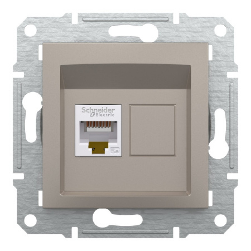 Розетка компьютерная Schneider Asfora RJ45 UTP кат5е бронза EPH4300169