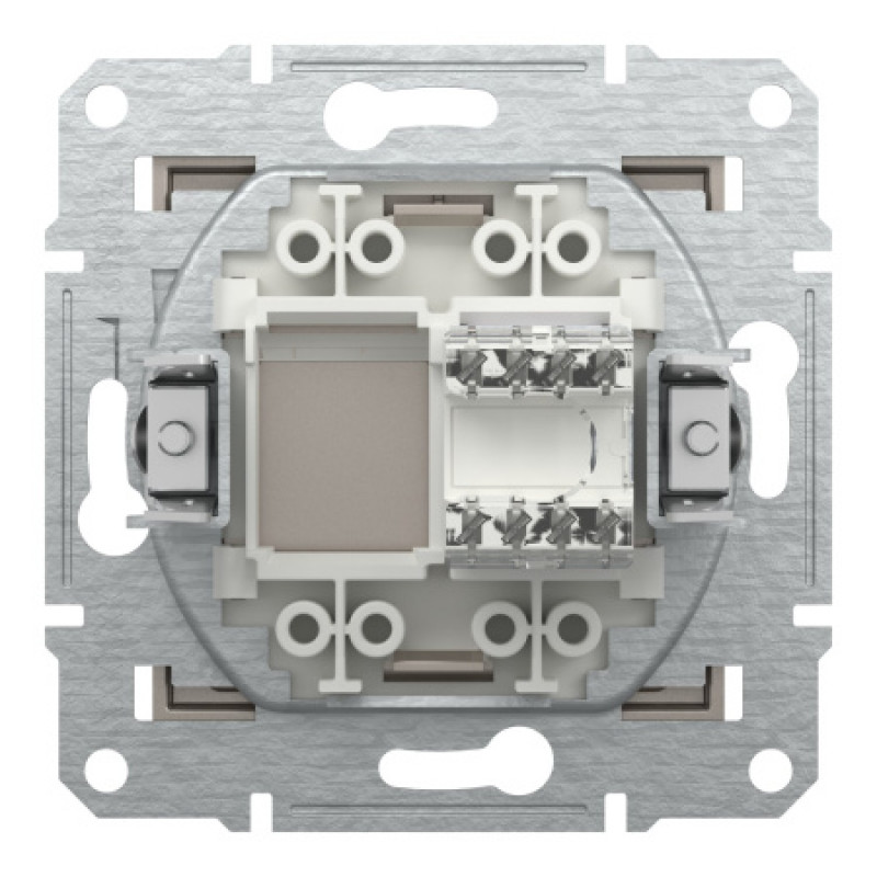 Розетка компьютерная Schneider Asfora RJ45 UTP кат5е бронза EPH4300169