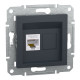 Розетка компьютерная Schneider Asfora RJ45 UTP кат5е антрацит EPH4300171