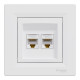 Розетка компьютерная Schneider Asfora двойная RJ45 UTP кат5е белая EPH4400121