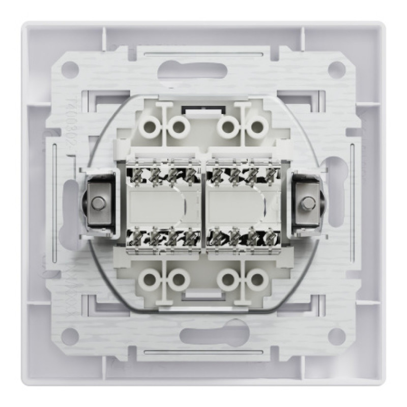 Розетка компьютерная Schneider Asfora двойная RJ45 UTP кат5е белая EPH4400121