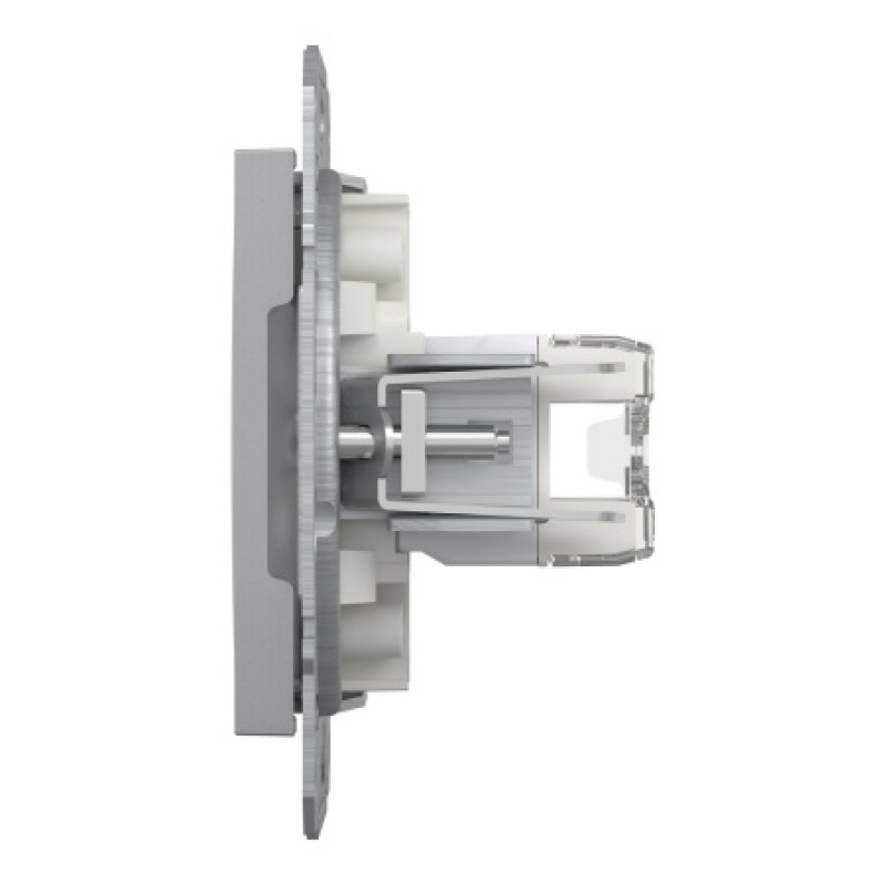 Розетка компьютерная Schneider Asfora двойная RJ45 UTP кат5е алюминий EPH4400161