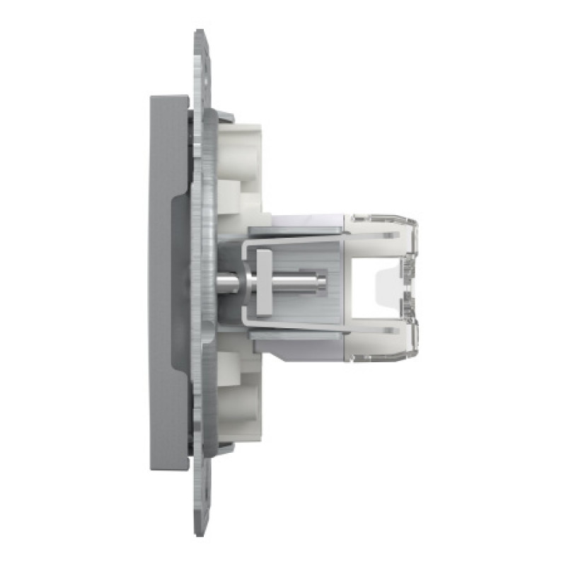 Розетка компьютерная Schneider Asfora двойная RJ45 UTP кат5е сталь EPH4400162