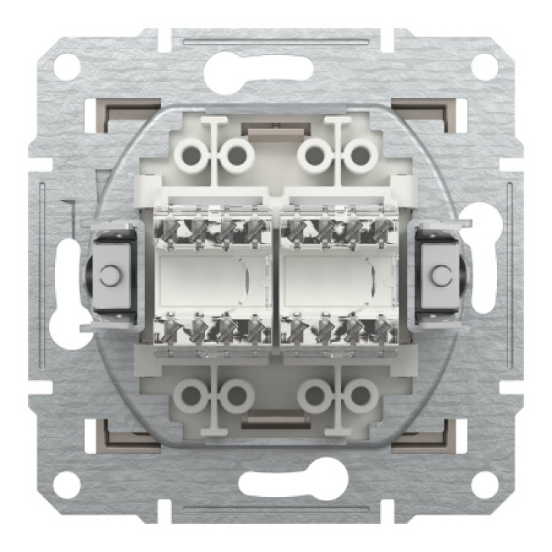 Розетка компьютерная Schneider Asfora двойная RJ45 UTP кат5е бронза EPH4400169