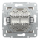 Розетка компьютерная Schneider Asfora двойная RJ45 UTP кат5е бронза EPH4400169