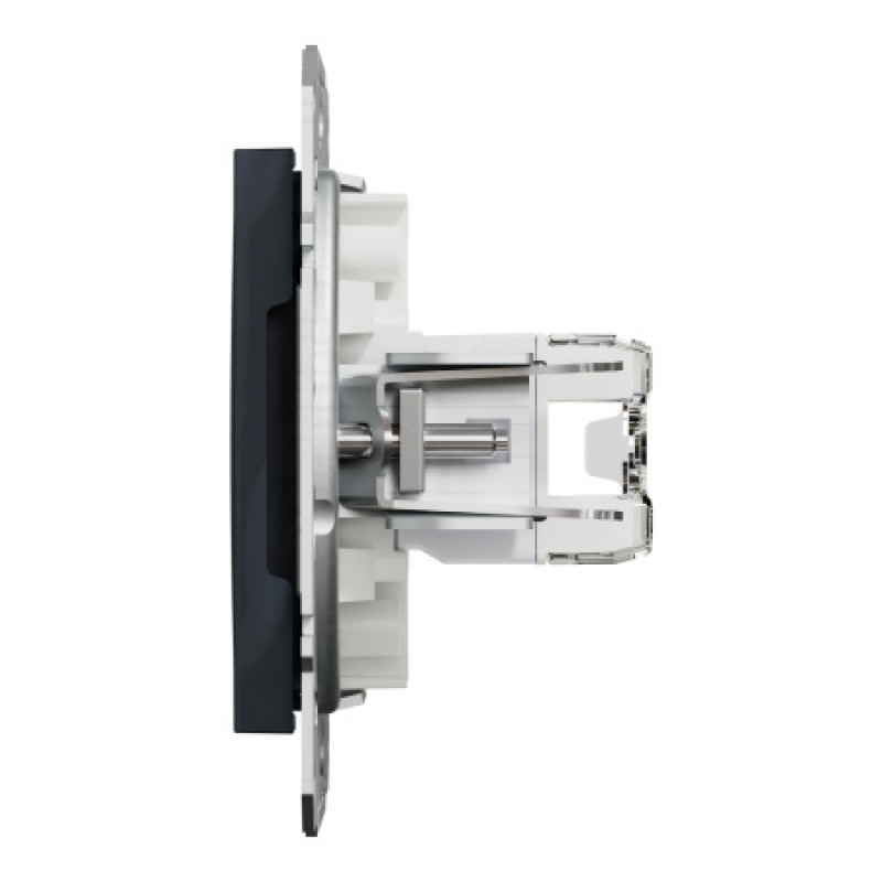 Розетка компьютерная Schneider Asfora двойная RJ45 UTP кат5е антрацит EPH4400171
