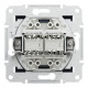 Розетка компьютерная Schneider Asfora двойная RJ45 UTP кат5е антрацит EPH4400171
