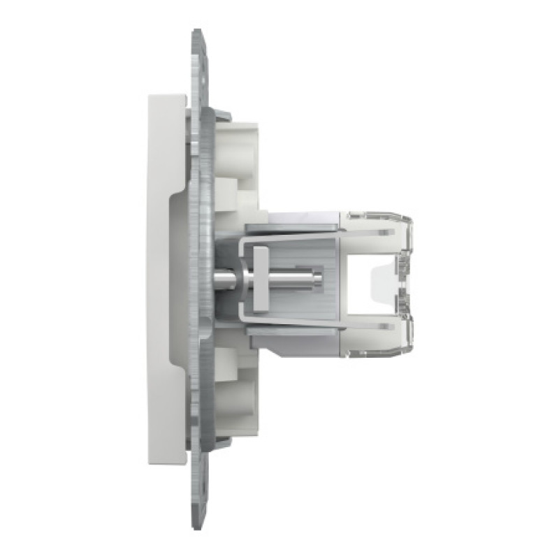 Розетка компьютерная Schneider Asfora двойная RJ45 UTP кат5е без рамки белая EPH4470121