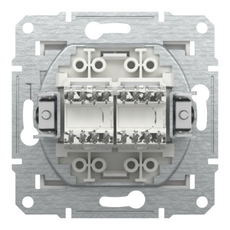 Розетка компьютерная Schneider Asfora двойная RJ45 UTP кат5е без рамки белая EPH4470121