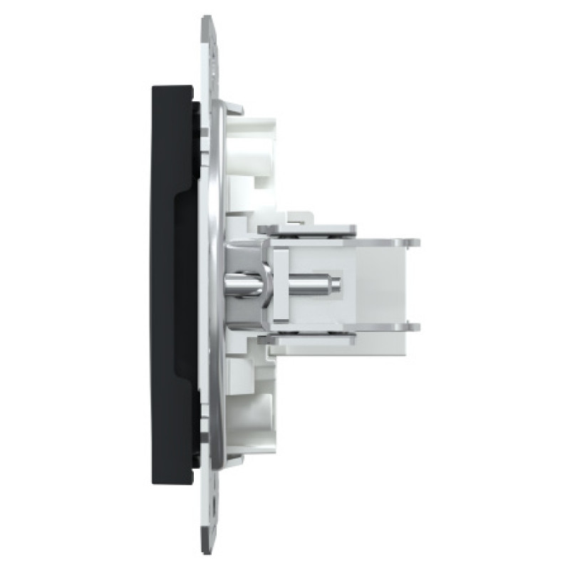 Разъем HDMI Schneider Asfora механизм с суппортом без рамки антрацит EPH4500171
