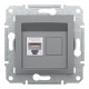 Розетка компьютерная Schneider Asfora RJ45 UTP кат6 сталь EPH4700162