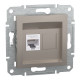 Розетка компьютерная Schneider Asfora RJ45 UTP кат6 бронза EPH4700169
