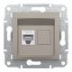 Розетка компьютерная Schneider Asfora RJ45 UTP кат6 бронза EPH4700169