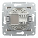 Розетка компьютерная Schneider Asfora RJ45 UTP кат6 бронза EPH4700169