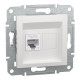 Розетка компьютерная Schneider Asfora RJ45 UTP кат6 без рамки белая EPH4770121