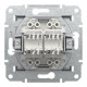Розетка компьютерная Schneider Asfora двойная RJ45 UTP кат6 сталь EPH4800162