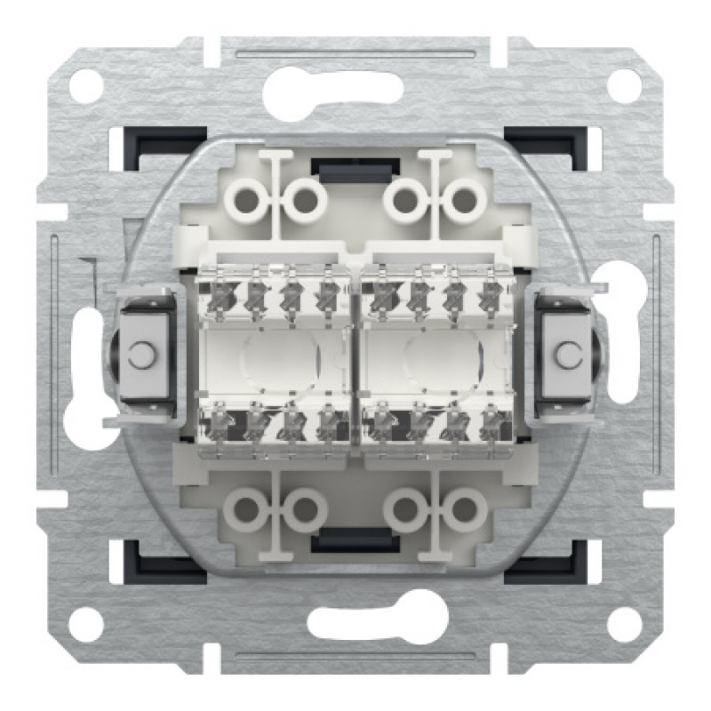 Розетка компьютерная Schneider Asfora двойная RJ45 UTP кат6 антрацит EPH4800171